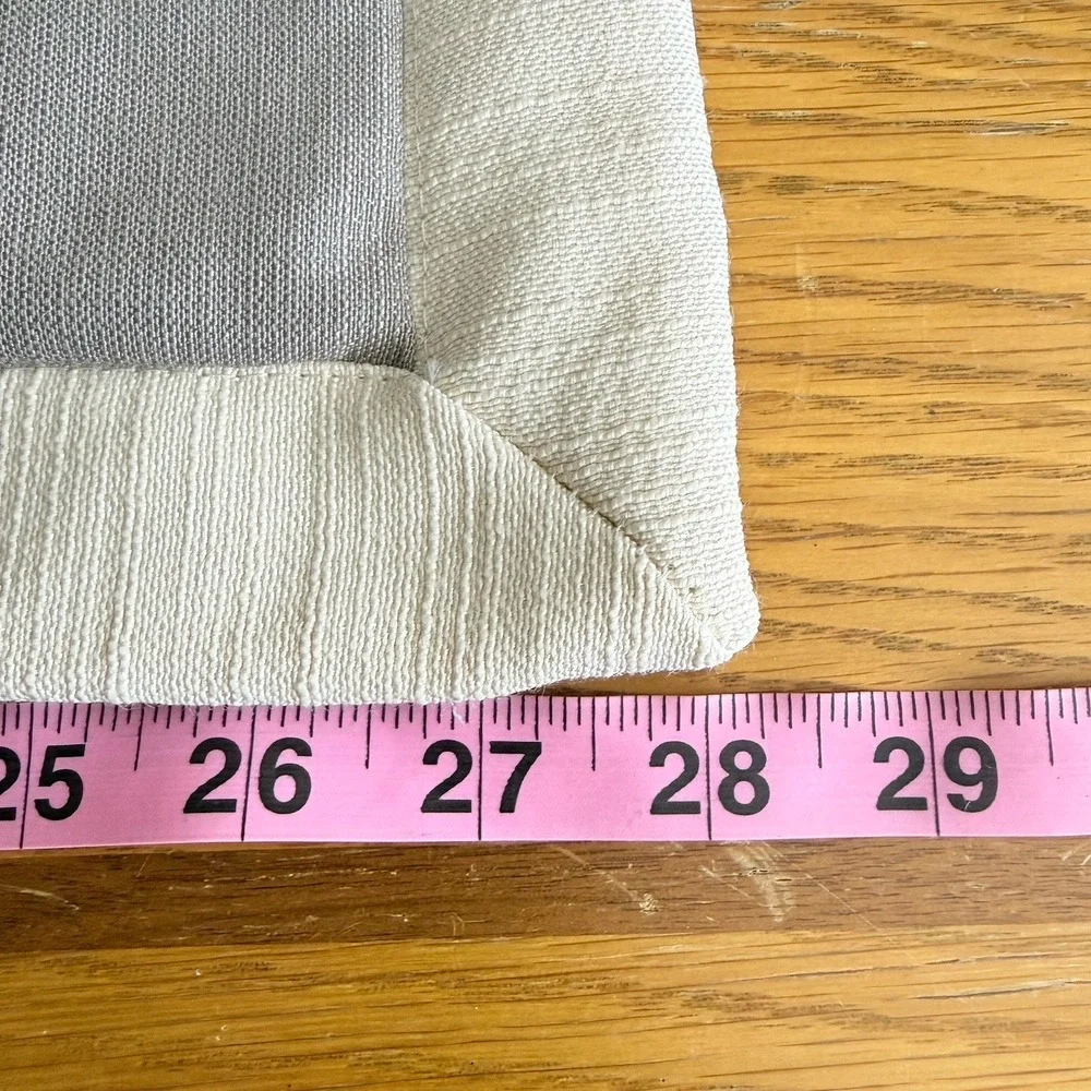 Madison Park Euro Shams Gray With White Embroidered Trim 28 x 28 Set Of 2